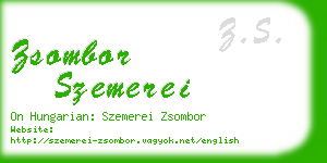 zsombor szemerei business card